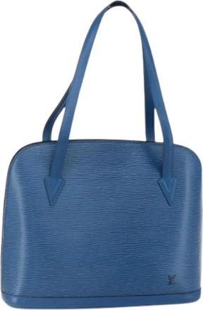 Louis Vuitton Pre-owned Shoulder Bags, female, Blue, Size: ONE SIZE Pre-owned Leather Shoulder Bag