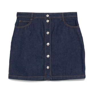 Maison Kitsuné Dames, Rokken, Blauw, Maat: W26 Denim