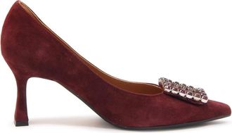 Roberto Festa Milano Bordeaux Suede Hoge Hakken Schoenen - Dames - Pumps - Paars - 36 EU - Schoenen