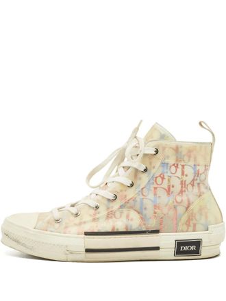 Dior B23 Dior high-top sneakers met Oblique-patroon - Wit