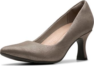 Clarks Womens Kataleyna Gem Pump, Silver Metallic, 4.5 UK