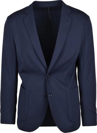 Tombolini Blue Polyamide Elastane Technical Blazer Jacket