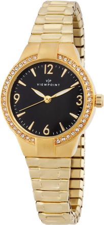 Timex Viewpoint Quartz Crystal Black Dial Ladies Watch CC3D86100