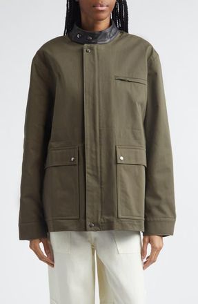 Wales Bonner Vision Cotton Field Jacket in Olive /Black at Nordstrom, Size Medium