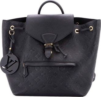 Louis Vuitton Black Monogram Empreinte Leather Montsouris Nm Backpack Pm (Authentic Pre-Loved)