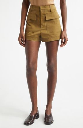 A.L.C. Oakley Stretch Cotton Twill Cargo Shorts in Hazel at Nordstrom, Size 12