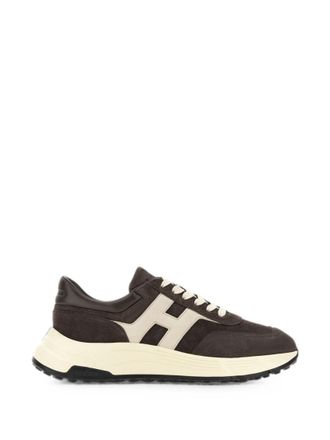 Hogan Brown Hyperlight leather sneakers