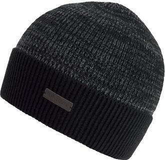 Chillouts Strickm&uuml;tze CHILLOUTS Moritz Hat, schwarz, Rippstrick, Materialmix, M&uuml;tzen Strickm&uuml;tze, Feiner Rippenstrick in melierter Optik