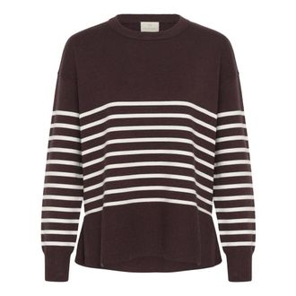 Kaffe Round-neck Truien - Dames - Ronde hals truien - Bruin - L - Truien & Vesten