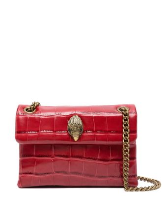 Kurt Geiger crocodile-effect chain bag - Red
