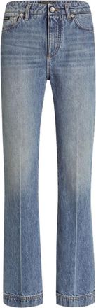 Dolce & Gabbana Blue Cotton Straight Leg Jeans