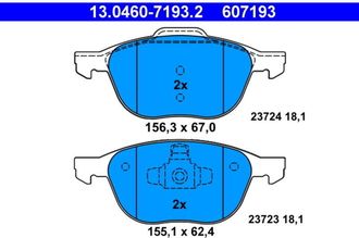 OEM Pastillas De Freno Delanteras 13046071932 Ate