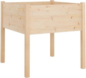 vidaXL Jardinera de madera maciza de pino 70x70x70 cm Vidaxl