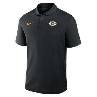 Nike Green Bay Packers Logo Victory Nike Mens Dri-FIT NFL Polo in Black | 035800A7T-R0T