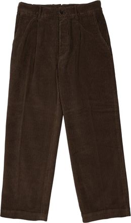 Nine In The Morning Neutrals Cropped Ribbed Cotton Wide-Leg Pants