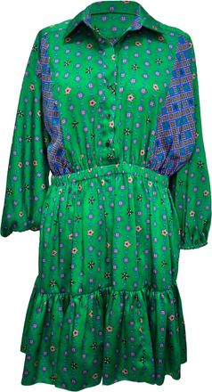Sandro Sandro Printed Mini Shirt Dress in Multicolor Polyester
