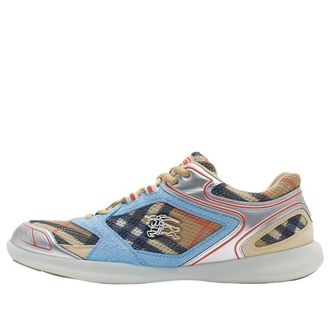 Burberry (WMNS) Burberry 25 Check Matrix Sport Sneakers Blue 81118581