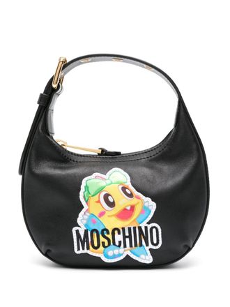 Moschino logo-appliqu&eacute; tote bag - Black