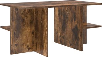 vidaXL Mesa De Caf&eacute; Roble Ahumado 87 X 50 X 45 Cm Madera De Ingenier&iacute;a Vidaxl