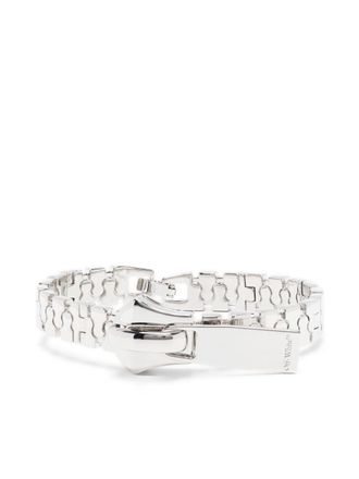 Off-white oversize zip bracelet - men - Brass - L - Silver