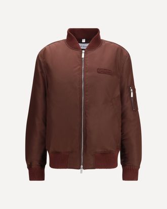 Off-white Embroidered logo nylon Bomber Jacket Female 38