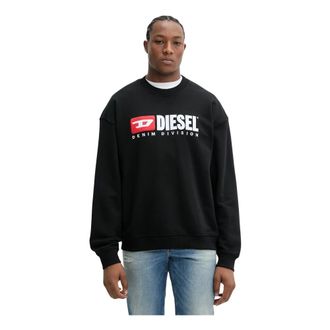 Diesel S-Boxt-Div Sweat-Shirt - Heren - Sweatshirts & Hoodies - Zwart - Maat: 2XL Katoen