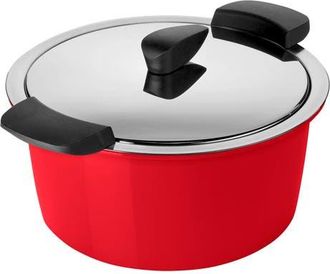 Kuhn Rikon Hotpan Stainless Steel Cooking Pot with Insulated Bowl, 3.2-Quart in Red at Nordstrom