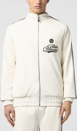 Philipp Plein Tracksuit Jacket Plein Deluxe Signature Signature Men in Offwhite at Nordstrom, Size Xxx-Large