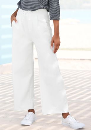 Elbsand Sweathose ELBSAND, Damen, Gr. XXL (44), N-Gr, weiss (wei&szlig;), Sweatware, Obermaterial: 95% Baumwolle, 5% Elasthan, unifarben, figurumspielend 7/8-L&auml;nge,