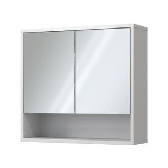 Vicco Mobile da bagno con specchio Eliza, Bianco, 70 x 65 cm con 2 porte