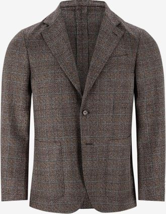 Caruso Karierter Jacquard-Blazer