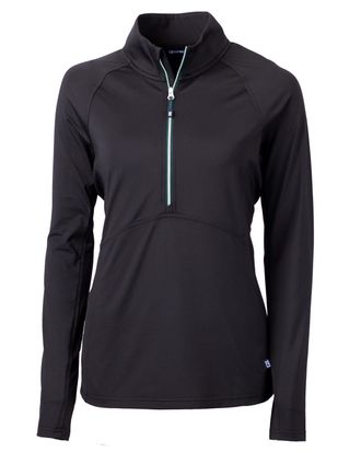 Cutter & Buck Adapt Eco Knit Stretch Recycled Womens Half Zip Pullover Jacket
