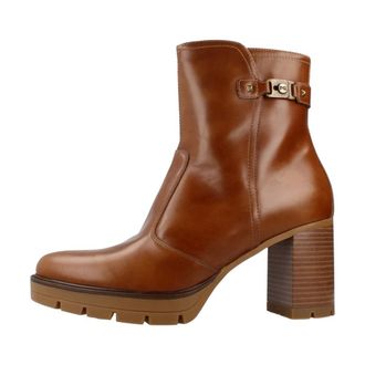 Nero Giardini Enkellaarsjes - Dames - Schoenen - Bruin - Maat: 39 EU Leer