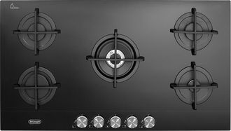 DeLonghi Placa De Cocina Empotrada Delonghi Nsl 590 Nc Negra De 90 Cm A Gas Y 5 Fuegos