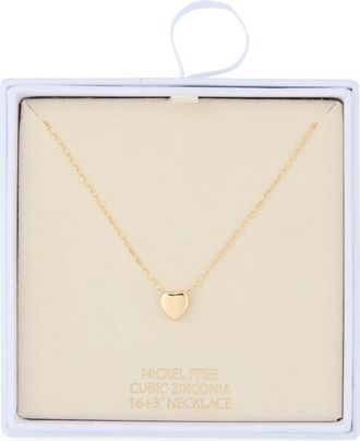Nordstrom Rack Sliding Heart Pendant Necklace in Gold at Nordstrom Rack
