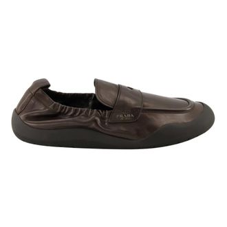Prada Heren, Schoenen, Bruin, Maat: 41 1/2 EU Leer