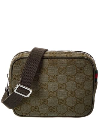 Gucci Gg Canvas & Leather Crossbody