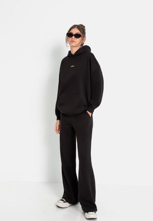 Lascana Hoodie LSCN BY LASCANA, Damen, Gr. 32/34, schwarz, Sweatware, Obermaterial: 60% Baumwolle, 40% Polyester, unifarben, bequem normal, ohne Ausschnitt, R