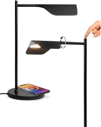 Brightech Leaf 16 Wireless Charging Pad Industrial LED Table Lamp, Black, 3-Way Dimming at Nordstrom