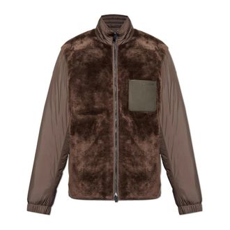 Moncler Omkeerbare Jas Livra - Heren - Gewatteerde jassen - Bruin - S - Leer - Jassen