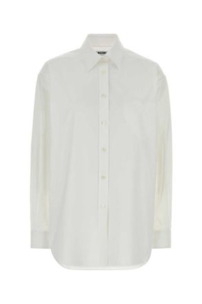 Moschino White stretch poplin shirt