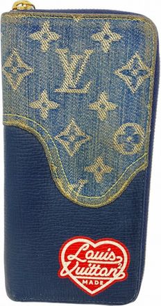 Louis Vuitton Navy Long Wallet (Bi-Fold) (Pre-Owned)