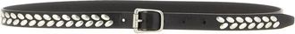 Christophe Lemaire Almond Stud Belt - Heren - Riemen - Zwart - 95 CM - Leer - Accessoires