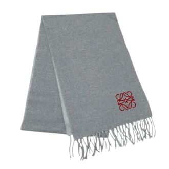 Loewe Pre-owned Scarves, female, Gray, Size: ONE SIZE Pre-owned Stole