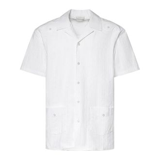 Dr&ocirc;le de Monsieur Short Sleeve Shirts, male, White, Size: XL Chemise Cubaine Coton
