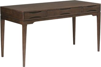 Simpli Home Harper Solid Hardwood Mid Century Modern 60In Writing Office Desk