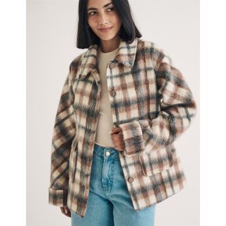 Nobody's Child Womens Nobodys Pkt Detail Relaxed Fit Long Sleeve Shirt in Brown - Size 10 UK