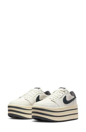 Nike Jordan Air Jordan 1 Triple Platform Basketball Sneaker in Sail/Anthracite/Coconut Milk at Nordstrom, Size 8.5