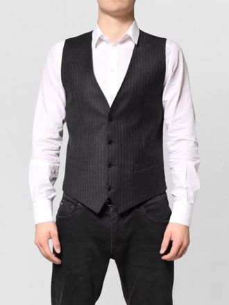 Dolce & Gabbana striped virgin wool waistcoat