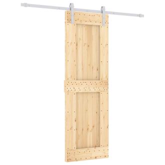 vidaXL Puerta Corredera Natural Y Blanco 70 X 210 Cm Vidaxl